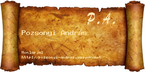Pozsonyi András névjegykártya